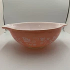 Vintage Pyrex Pink Gooseberry 4 QT Large Cinderella Mixing Bowl #444