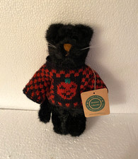 Boyds Bear Inky Catterwall 9" Black Cat in Pumpkin Sweater