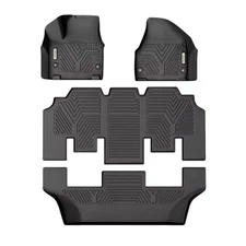 Car Floor Mats for 2017- 2026 Chrysler Pacifica All Weather Anti-Slip TPE Liners