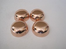 SET OF 4 ANTIQUE VICTORIAN  2" DIA. COPPER PATTY PAN ENTREE' / GARNISHING MOULDS