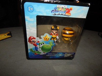 Super Mario Galaxy 2 Bee Mario & Bee Mushroom Figures NIB? Estate Find