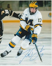 JOHN BEECHER BOSTON BRUINS U OF MICHIGAN SIGNED AUTOGRAPHED 8x10 PHOTO WITH COA