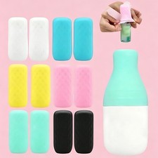 1PC Elastic Silicone Travel Bottle Sleeve Leak Proof Toiletry Seal Cover