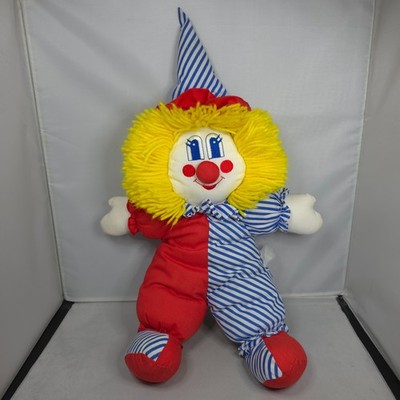 Vintage 1989 Priscilla Larsen - Stoffpuppe Clown - Plüschtier Kuscheltier gruselig 18 Zoll Garn