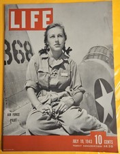 LIFE Magazine July 19 1943 - Female Air Force Pilot - OUTSTANDING!! WASP 