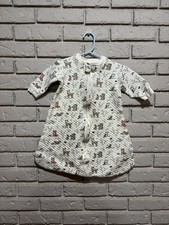 HB Woodland Animals Quilted Zip Up Long Sleeve Sleep Sack Size 0-6M 10-18 LBS