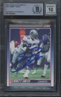 1990 Score Supplemental #101T Emmitt Smith Autograph RC BAS BGS Beckett 10 Auto