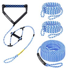 Vortexain Wakeboard Rope with Handle, 75ft 4-Section One Size, Blue White