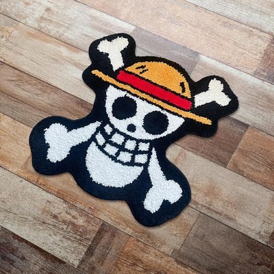 One Piece Rug - Anime bathmat - Handmade Tufted Rood Decor