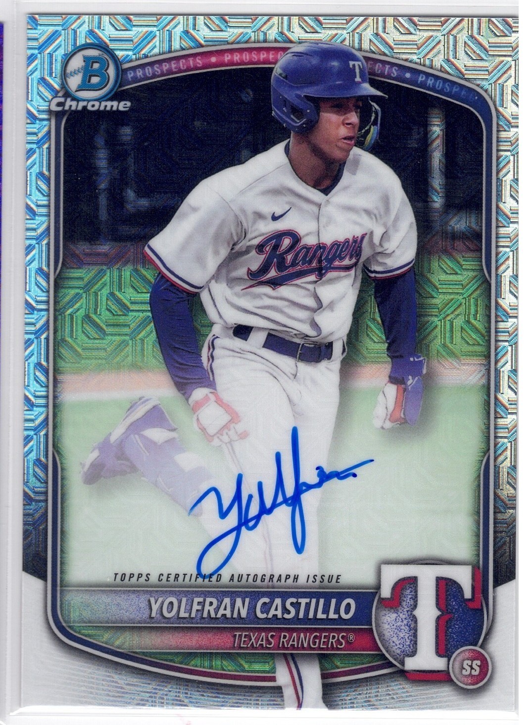 2025 Bowman Chrome Prospect Mega Box Auto Yolfran Castillo #BMA-YC