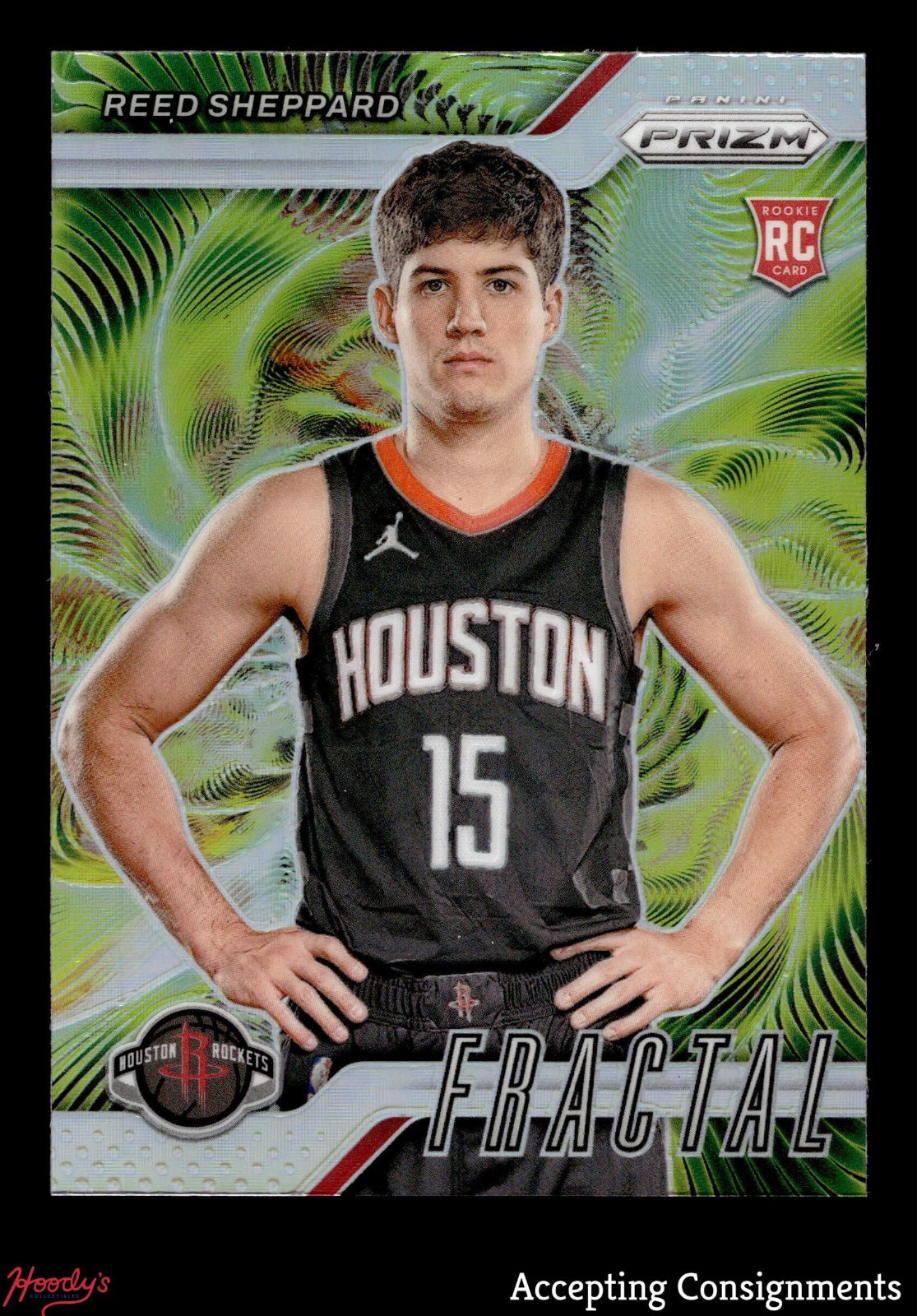 2024-25 Panini Prizm Fractal Prizms Silver #2 Reed Sheppard RC ROOKIE ROCKETS