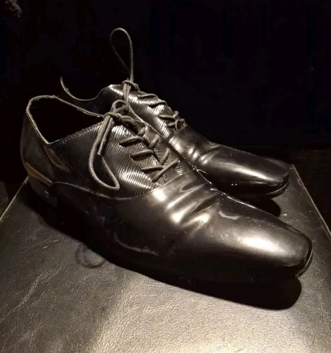 LOUIS VUITTON（LV） Louis Vuitton Paris scarpe Oxford nere in pelle con punta a cappuccio da uomo taglia 42 (US 9)
