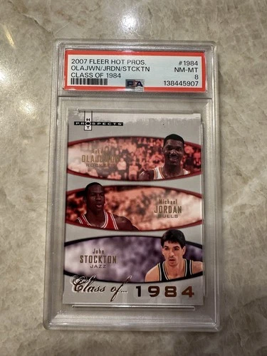 2007 FLEER HOT PROSPECTS CLASS OF 1984 MICHAEL JORDAN /1984 PSA 8 NM-MT Card