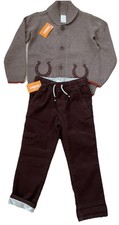 Gymboree Boys 5 5T Outfit Sweater Collared Cardigan Horse Appliqu   Pants NWT