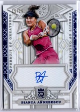 2024 Topps Royalty Tennis Blue Pursuit of Greatness Bianca Andreescu AUTO 15/25