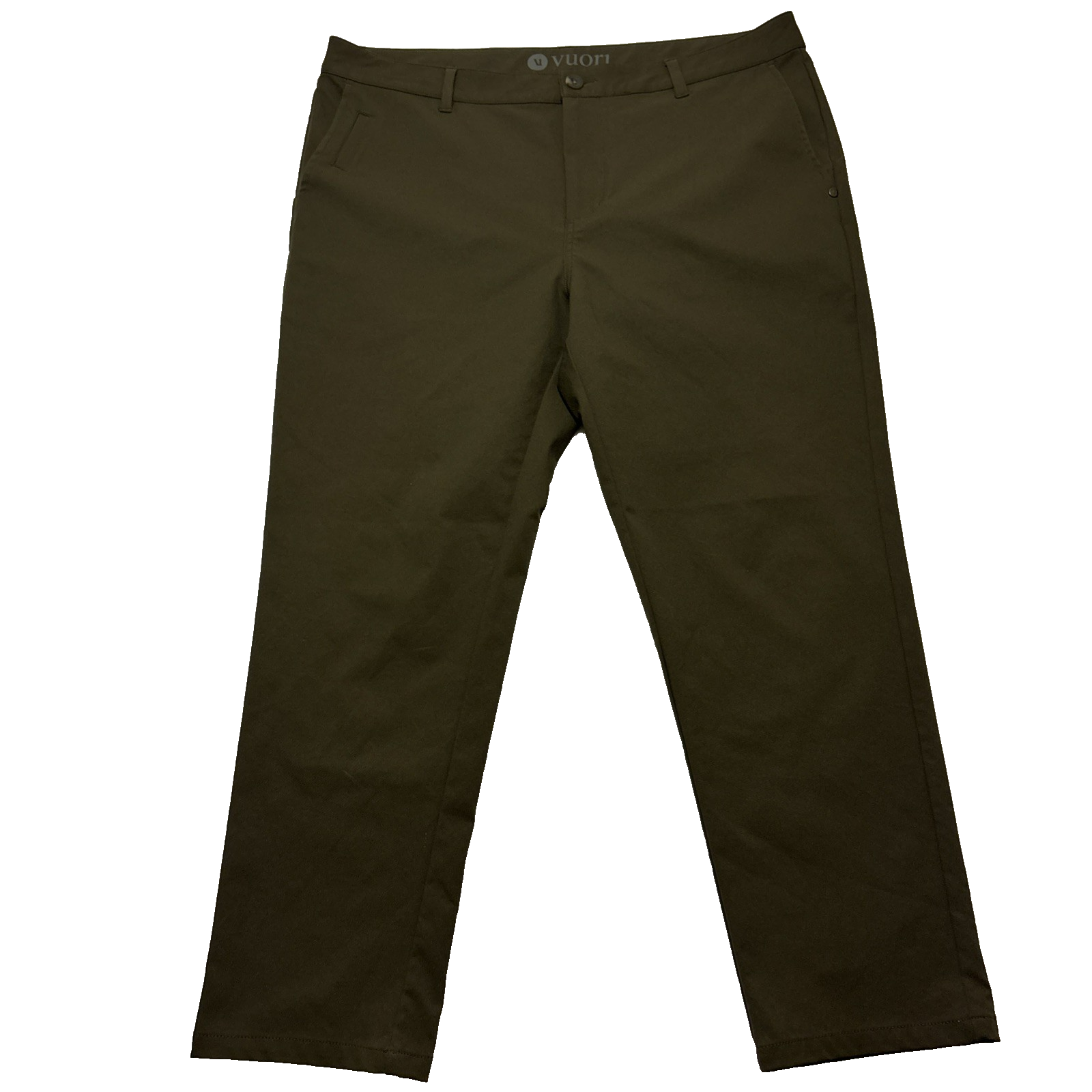 VUORI Pants Mens 38x30 Olive Green Cascade Tech Chino Performance Work Golf V427