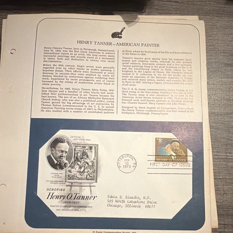 U.S. FDC 1973 Henry O. Tanner American Painter 8c First Day of Issue Cancel