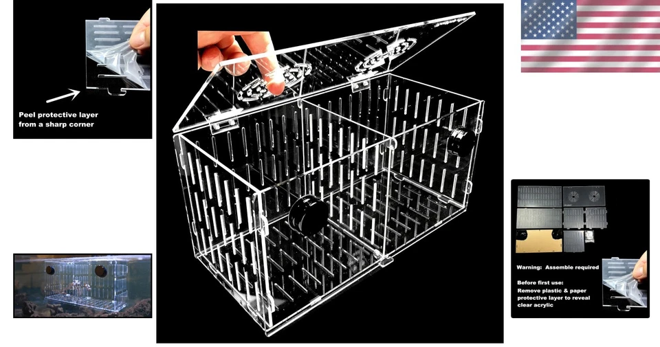 Caja de aclimatación y tanque criador de peces - Vivero ligero de aislamiento acrílico Foto 2 de 4