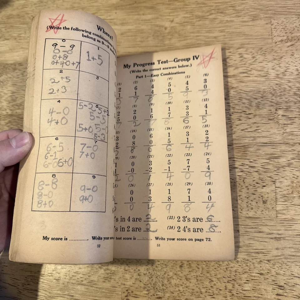 Vintage My Progress Book In Arithmetic No. 1 Individual Workbook 1933 Used - Image 4 of 4
