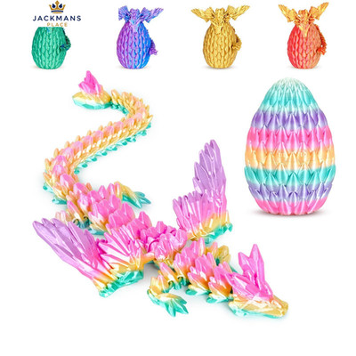 Geflügelter Drache im Inneren Überraschungsei Spaß Sammlerstück Spielzeug Geschenk Medium, Regenbogen