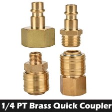 Compressed Air Adapter With Seal 1/4 " Quick Coupling Male Female New