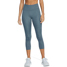 Image of Nike Fast Women's Mid-Rise Crop Running Leggings 'Diffused Blue' UK Medium BNWT