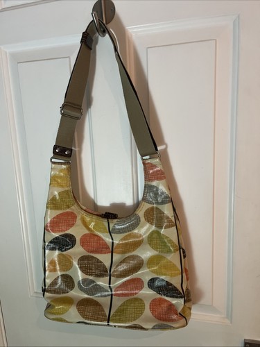 Orla Kiely Etc Midi Crossbody Umhängetasche Wachstuch Stielmuster - Bild 1 von 3