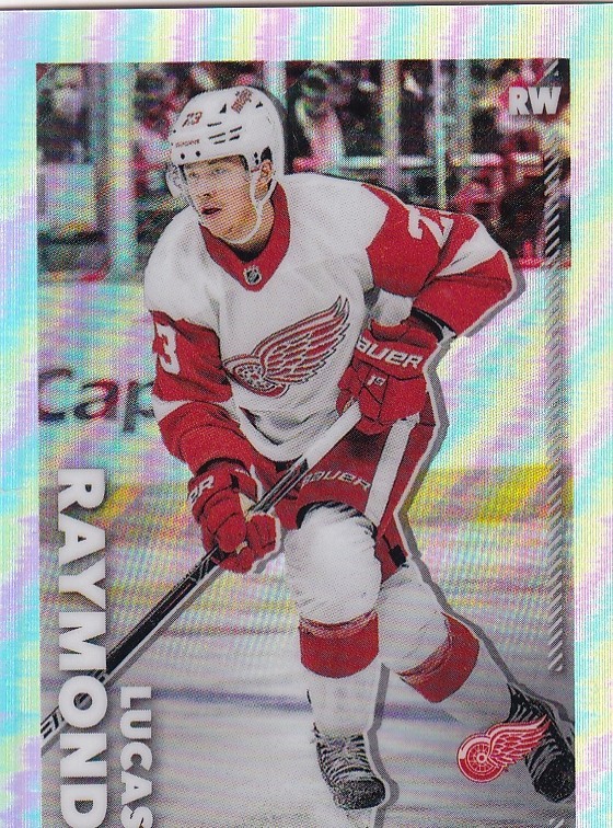 2022-23 Topps Chrome NHL Sticker Refractor #179 Lucas Raymond /99