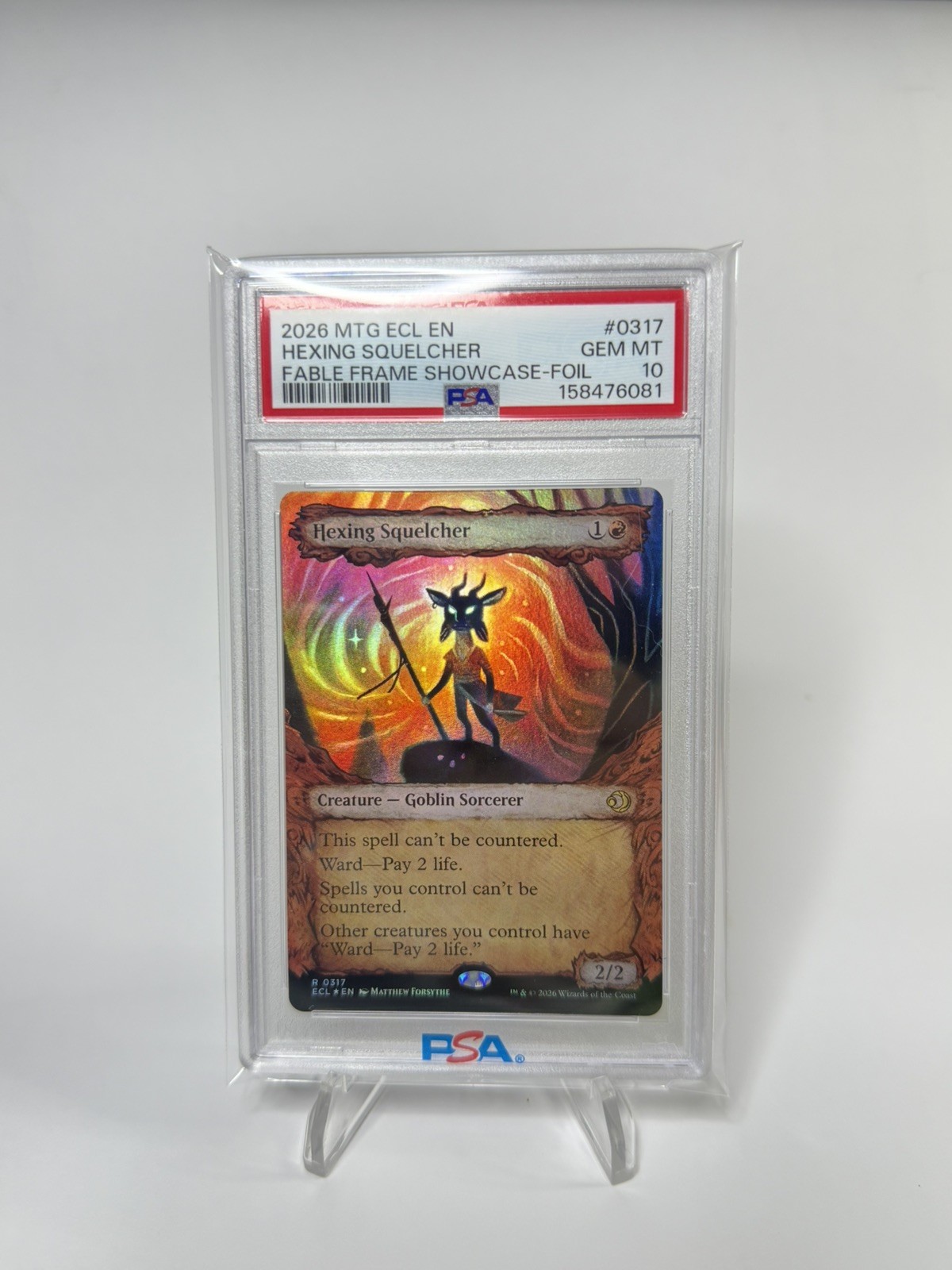 PSA 10 MTG Magic the Gathering Fable Frame Showcase FOIL Hexing Squelcher GEM MT