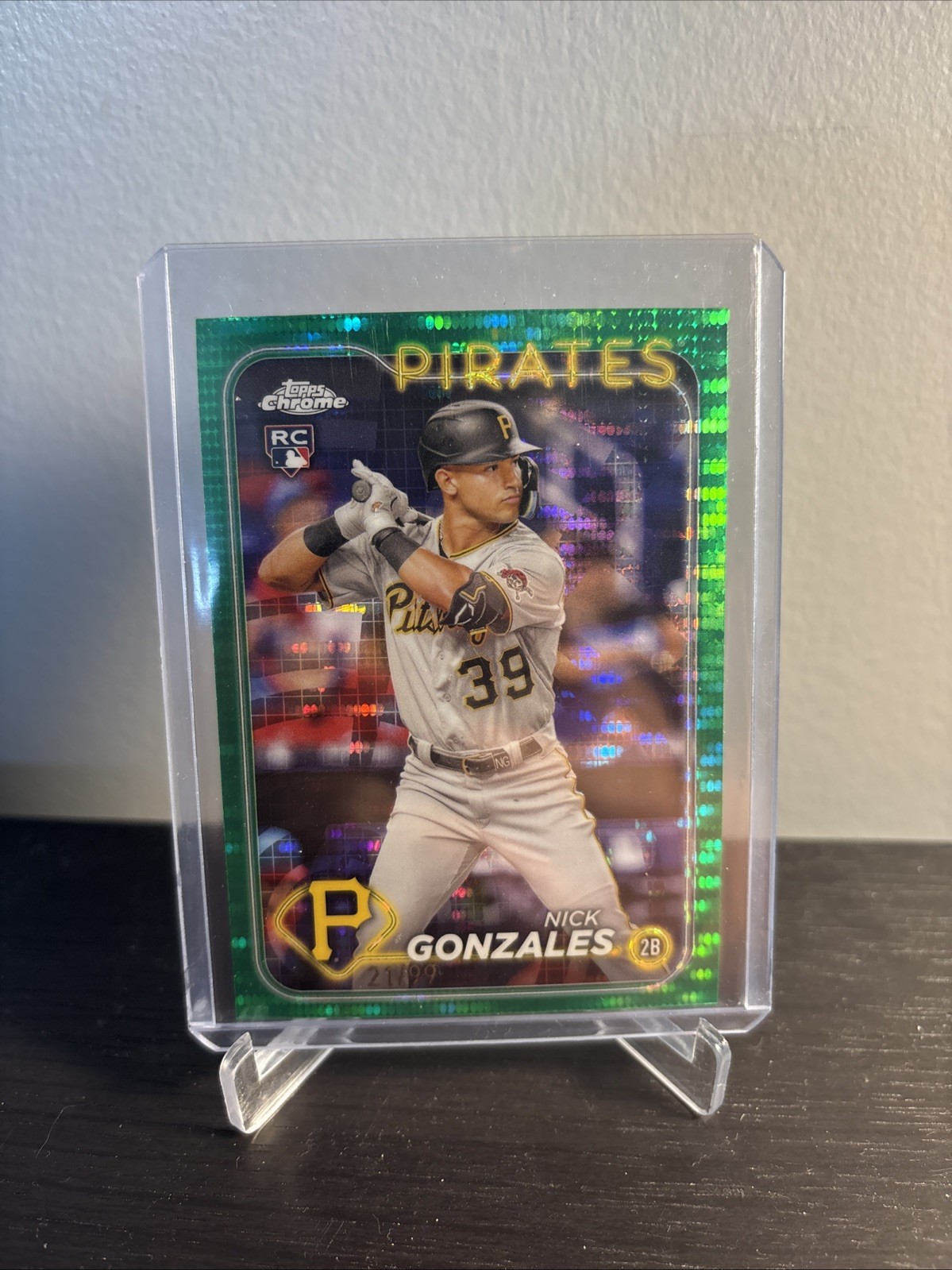 2024 Topps Chrome - Nick Gonzales #72 Green Sonar Refractor /99 (RC)