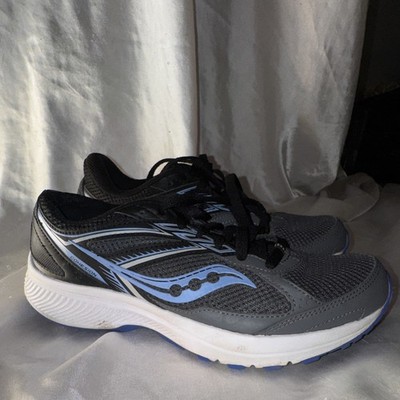 Saucony Cohesion 14 Charcoal Jewel Lace Up Low Top Mesh Athletic Sneakers
