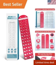 Ergonomic 28-Size Bolt Identifier with Laser-Etched Markings for Accurate Sizing
