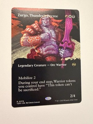 Zurgo, Thunder's Decree (Borderless)  Tarkir Dragonstorm   Magic (mtg)