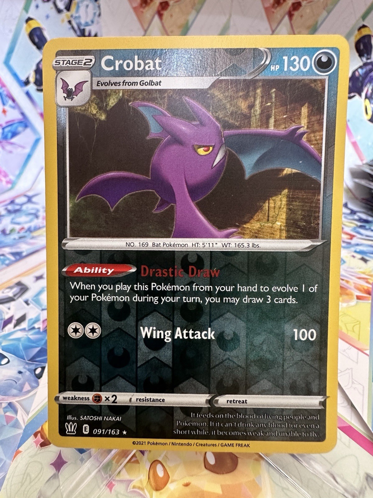 Crobat 091/163 Reverse Holo Battle Styles 2021 Pokemon Card SWSH