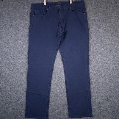 AGAVE DENIM Mens 40 (41x34.5) Classic Taper Rocker Parisian Night Blue Jeans