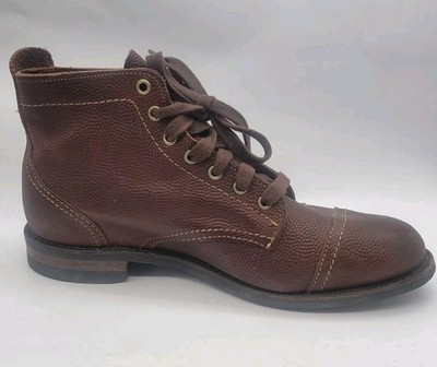 Allen Edmonds Boots Men's Size 7.5 Brown Pebble Grain Leather Boots Almond Toe