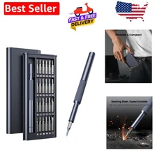 Ergonomic 25-in-1 Precision Screwdriver Set with Magnetic Bits for Electronics