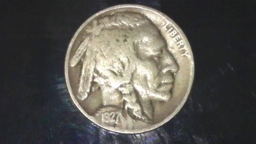 4 circulated Buffalo nickels - 1927, 1928, 1929, and 1930