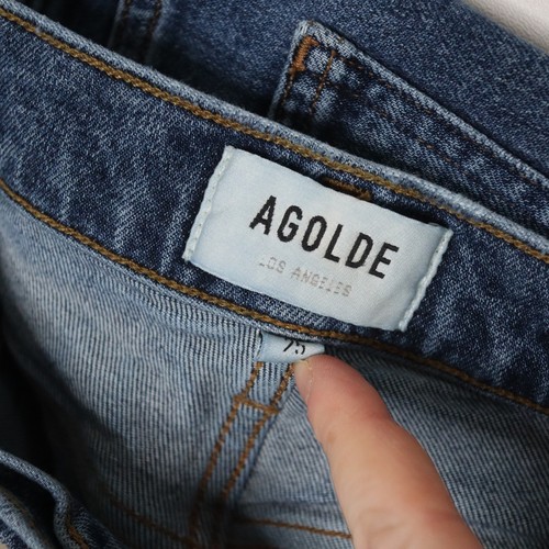 AGOLDE Willow Mid Rise Slim Crop Jeans Bio Baumwolle in Torch Blue Damen 25 - Bild 10 von 12