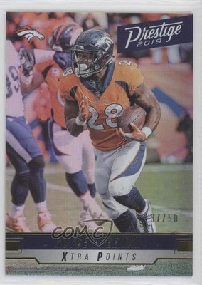 2019 Panini Prestige Xtra Points Gold 37/50 Royce Freeman #121 e5r