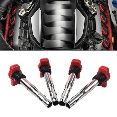 4Pcs Ignition Coil UF529 For Audi A3 A4 A5 Q5 TT For VW Beetle Golf Jetta Passat