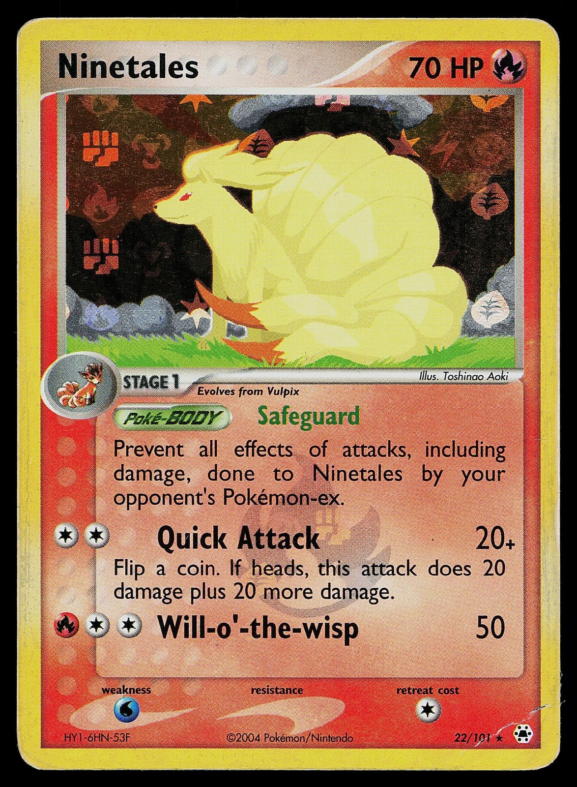 Pokemon Card Hidden Legends Ninetales 22/101 Rare Reverse Holo