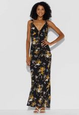 Women's Lace Trim Maxi Empire Waist Dress - Wild Fable