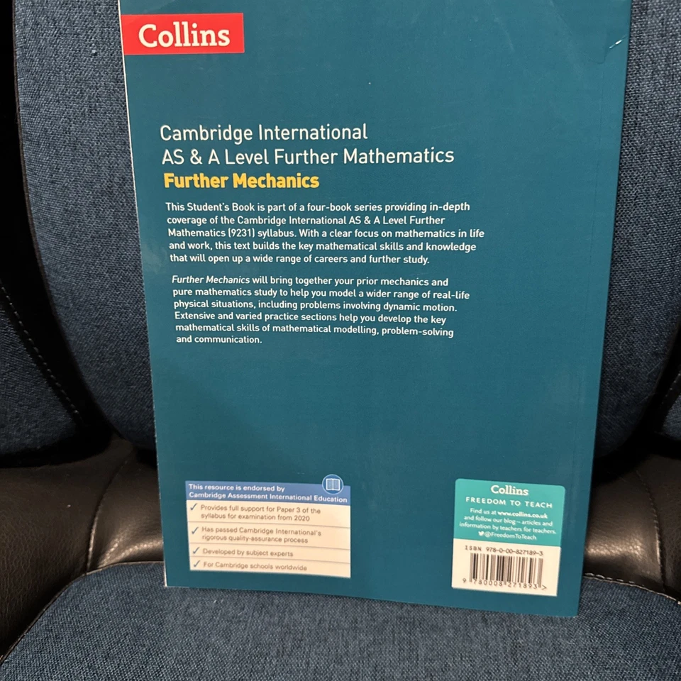 Cambridge International AS & A Level Further Mathematics. Further Mechanics Foto 2 de 2