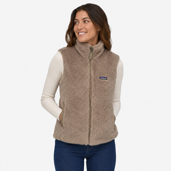 Gilet in pile Sherpa Patagonia donna beige/taupe