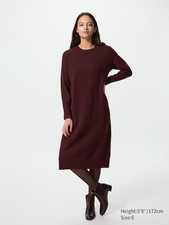 Uniqlo Women Souffle Yarn  Wine Dress NWT SOLD OUT Medium