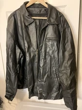 Austin Clothing Co Men’s 2XL Genuine Leather Bomber Jacket James Dean