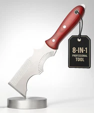 8-In-1 Painters Tool Stainless Steel Paint Brush Cleaner Tool Paint Brush Comb