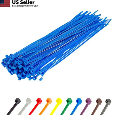 GTSE 12 Inch Blue Zip Ties, 100 Pack, 50lb Strength, UV 12'' (50lb), 