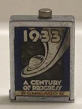 1933 Chicago World's Fair Strike Lighter Stick Match King A Century of Progress
